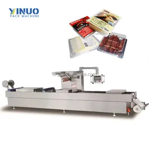 Auto Fruit Meat Rice Food Skin Packing Sealer Auto Thermo Forming Vacuum Packaging Machine Meat Stretch Film Packing Machine