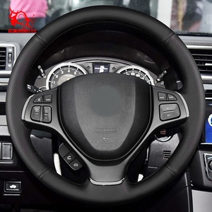 Funda para volante de estilo deportivo <span class=keywords><strong>Suzuki</strong></span> <span class=keywords><strong>Baleno</strong></span> 2016, cuero y fibra de carbono, ajuste personalizado, diseño de accesorios para coche - Product Image 5
