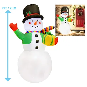 2021 vendita calda decorazioni di natale gonfiabile pubblicità pupazzo di neve con luci A LED