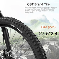 Vélo électrique Randride YS90B 27,5 pouces 1000W sans batterie, VTT électrique 27 vitesses
