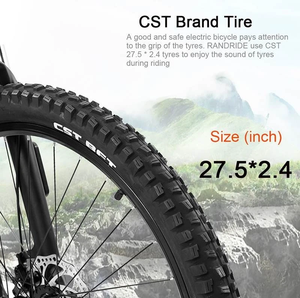 จักรยานไฟฟ้า Randride YS90B ขนาด 27.5 นิ้ว 1000 วัตต์ ไม่มีแบตเตอรี่ จักรยานเสือภูเขาไฟฟ้า 27 สปีด - Product Image 4