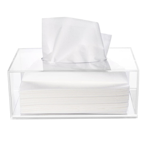 Clear Tissue Box Clear Napkin Dispenser Clear Tissue Holder Acrylic Tissue Box Cover For Home Office Restaurant