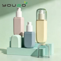 Flacon cosmétique PET en stock 60ml 80ml 100ml vide avec pulvérisateur fin, pompe à pression pour sérum et lotion, emballage imprimé UV pour shampoing