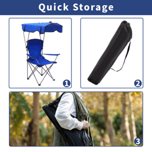 <span class=keywords><strong>Chaise</strong></span> de <span class=keywords><strong>camping</strong></span> pliable avec cadre en fer, auvent pare-soleil, installation rapide, tissu Oxford, <span class=keywords><strong>pour</strong></span> rassemblements autour du feu de camp, logo personnalisé, approvisionnement en gros en usine - Product Image 2