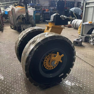 Ensemble de roues de conteneur en caoutchouc massif de 22 pouces, capacité de charge de 15 <span class=keywords><strong>tonnes</strong></span>, avec pneus tout-terrain doubles pour terrain sablonneux ou route gravillonnée - Product Image 4