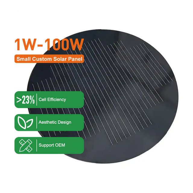 OEM Custom Small Size 5v 6v 12v 5w 8w 10w 15w 20w 30w Flexible Solar Panels Etfe ODM PCB Round Solar Panels Custom Shape