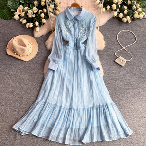 Vestido Largo de Fiesta para <span class=keywords><strong>Mujer</strong></span>, con Lentejuelas Brillantes y Bordados, Elegante, Estilo A-Line, Casual - Product Image 3