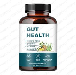 Capsules pour la santé intestinale, 12 ingrédients actifs pour soutenir la digestion, 60 unités, fourniture directe d'usine OEM - Product Image 1