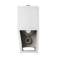 WC monobloc à siphon, double chasse 3/6L, siphon en P 180mm, à poser contre le mur, céramique, articles sanitaires, vente en gros