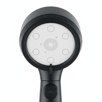 Pommeau de Douche Électrique Portable en Plastique Haute Pression avec 4 Modes de Jet, Affichage Numérique de la Température et Utilisation Extérieure