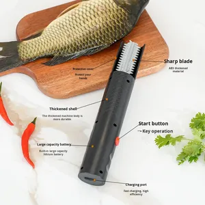 Machine à écailler le poisson sans fil en gros, entièrement automatique, pour cuisine domestique, avec grattoir ABS, modèle L-2, pour usage commercial et écaillage - Product Image 5