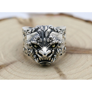 แหวนเงินแท้ S925 ลายปี่เซียะนำโชค ดีไซน์เปิด<span class=keywords><strong>วง</strong></span> แฟชั่นจีน เครื่องประดับนำโชคสุดฮิต - Product Image 2