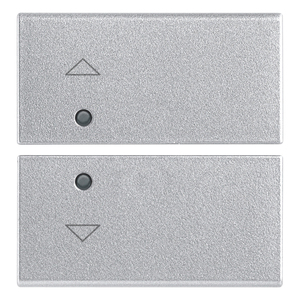 Panel de botones de llamada para ascensor, plateado, 6.5 pulgadas de largo, con símbolos de flechas, para uso en edificios - Product Image 1