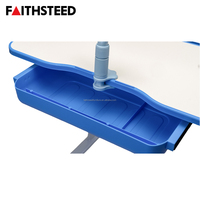 Ensemble bureau et chaise ergonomiques pour étudiants, table d'étude pour enfants à hauteur réglable avec grande étagère de rangement et chaise à double dossier