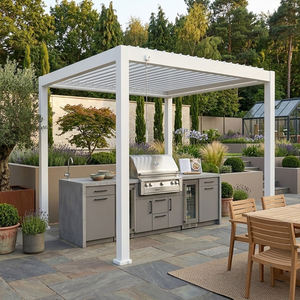 Cocina Exterior <span class=keywords><strong>de</strong></span> Acero Inoxidable Estilo Europeo con Gazebo <span class=keywords><strong>de</strong></span> Aluminio, Cocina Exterior Personalizada Resistente al Moho, <span class=keywords><strong>Isla</strong></span> <span class=keywords><strong>de</strong></span> Barbacoa para Patio - Product Image 2