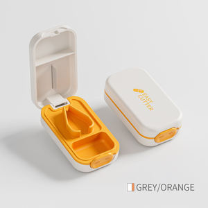 Yeni çok fonksiyonlu <span class=keywords><strong>2</strong></span> 1 taşınabilir hap kutusu kesici ile saklama kutusu kesici günlük hap konteyner saklama kutusu tablet için - Product Image 4