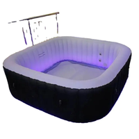 Bain à remous gonflable en PVC durable avec Wi-Fi et éclairage LED pour spa extérieur, idéal pour jardin et usage domestique, convient également à la baignade intérieure