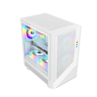 AntarcChill Micro-ATX Gaming Computer Case White with Clear Tempered Glass Fashionable Aluminum Alloy Mid Tower in Stock