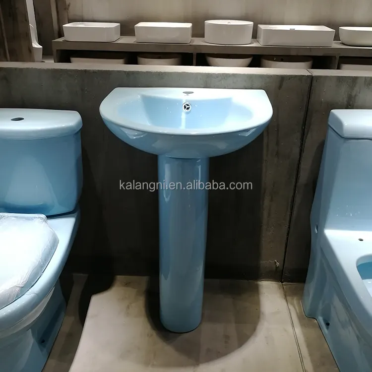 High Quality Bathroom Indoor Wash Sink 2 Piece Pedestal Basin