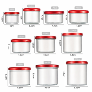 Bocaux en verre hermétiques multi-tailles pour aliments, qualité alimentaire, contenants de stockage scellés, bocaux de conserve, bouteilles en verre à ouverture facile par torsion - Product Image 1