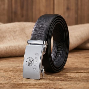 Men's Genuine Leather Automatic <b>Buckle</b> <b>Belt</b> – Premium Business Casual Waistband for Youth & Middle-Aged Men, Custom Logo Availab - Product Image 2