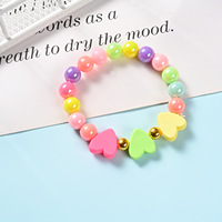 Dessin animé princesse fille verre perlé Bracelet pour enfants mignon bébé étudiant bijoux avec accessoires mode charme Style