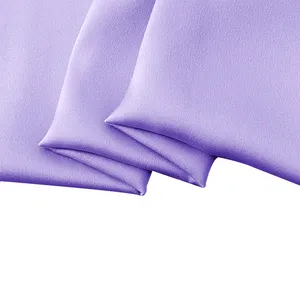 silk fabric 19mm silk stretch double georgette 140cm width purple color sell by the yard