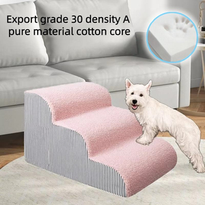 <span class=keywords><strong>Escaleras</strong></span> <span class=keywords><strong>para</strong></span> <span class=keywords><strong>Perros</strong></span> de 2/3/4 Peldaños, Espuma de Alta Densidad, Funda Desmontable Rosa, Rampa <span class=keywords><strong>para</strong></span> <span class=keywords><strong>Perros</strong></span> y Cachorros <span class=keywords><strong>para</strong></span> Sofá y Cama - Product Image 1