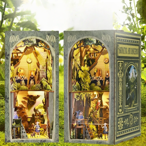 บ้านจิ๋ว Twilight Cabin Book Nook ชุดประกอบเอง 3 มิติ ตัวต่อไม้ ประกอบด้วยมือ ของขวัญงานฝีมือ รับผลิตแบบ ODM OEM - Product Image 2