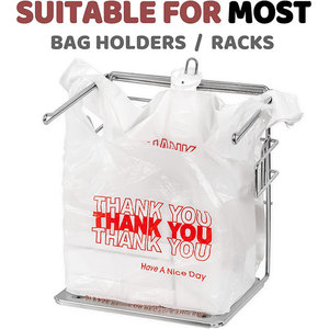 Bolsas de Compras de Plástico Tipo Camiseta con Asa, de 11x20 Pulgadas, para Supermercados y Restaurantes, con Sellado Térmico, Tipo PE, Bolsas Reutilizables - Product Image 3