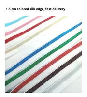 Ruban en nylon et élasthanne à bordure satinée coloré de 1,5 cm, vente chaude, pour vêtements, vêtements de sport, textile de maison, ceinture élastique