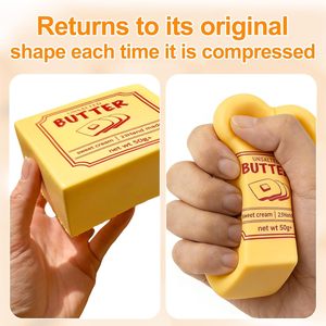 Butter <b>Squishy</b> Fidget Toy 50g PU Soft Stress Relief Cube for Adults Unisex Made in CN - Product Image 6