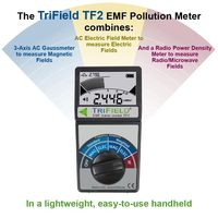 Medidor de EMF TriField TF2 3 en 1, Detector de Campo Magnético, Eléctrico y de Radiofrecuencia, Pantalla Digital, Hecho en EE. UU.