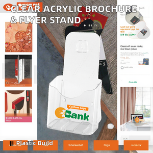 Acrylic Brochure <b>Holder</b> Clear Plastic Flyer Display Stand Wall Mount Rack Card Organizer for Countertop/ <b>Magazine</b> Stand Organize - Product Image 2