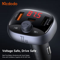 Chargeur de voiture Mcdodo 595 72W 2A1C avec émetteur FM, charge rapide PD3.0, musique sans fil/USB/TF, charge sécurisée pour une conduite intelligente
