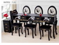 Le plus nouveau bureau noir de station thermale d'ongle avec le ventilateur meubles professionnels de salon de manucure Table en bois de manucure avec des tiroirs
