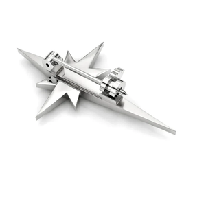 Collection de Broches Interstellaires de Luxe en Or Blanc 18K Plaqué Or, Design Inspiré du Cosmos, Idéales pour Fêtes et Mariages Étoilés - Product Image 3