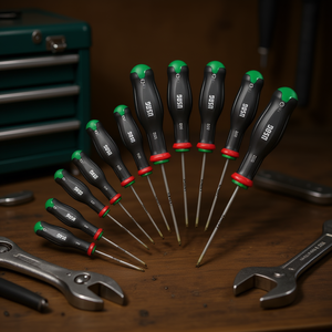 Juego de destornilladores de 10 piezas Phillips y de cabeza plana con mango ergonómico para tareas de reparación de precisión - Product Image 3