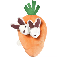 Lapin et carotte 5 Pack Chien en peluche Puzzle couette jouet interactif cache-cache créatif chiot jouet inoffensif en peluche PP coton