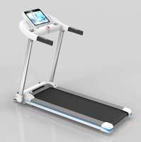 Tapis roulant pliable avec écran LCD clair, design compact pour la marche et la course à domicile