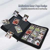 Classeur à fermeture éclair personnalisé avec logo pour cartes de collection de jeux, sportifs et TCG, avec 50 pochettes amovibles, Top Loader 4 ou 9 poches