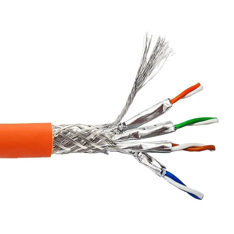 Ethernet Cable SFTP Internet LAN Cable Engineering CAT7 Network Cable 1000ft 305M Solid Pure Copper 0.6mm LSOH Fluke