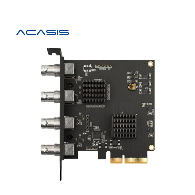Acasis 4 Channel PCIE Capture Card SDI Video Card 1080P 60HZ High Quality Capture Card for Game Meeting Live Broadcast Streaming