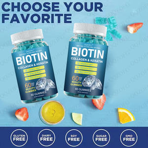 Compléments alimentaires pour la croissance des cheveux OEM/ODM Super Biotine + <span class=keywords><strong>Vitamine</strong></span> C B7, Gummies à la biotine, Gummies à la biotine, collagène et kératine - Product Image 5