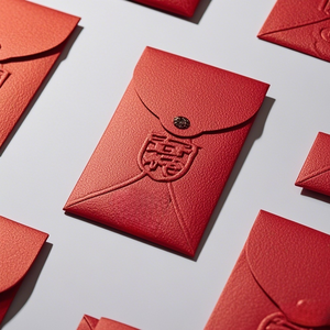 Tùy chỉnh màu Đỏ gửi thư túi giấy với logo dập nổi <span class=keywords><strong>2025</strong></span> Trung Quốc năm mới Tiền Phong bì thiết kế - Product Image 4