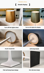 Bán Buôn Hiện Đại Loại C Có Thể Sạc Lại Nhôm Bảng Đèn Điều Khiển Cảm Ứng Thay Đổi Độ Sáng LED Bàn Ánh Sáng Cho Nhà Hàng Phòng Ngủ Thanh Trang Trí Nội Thất - Product Image 5