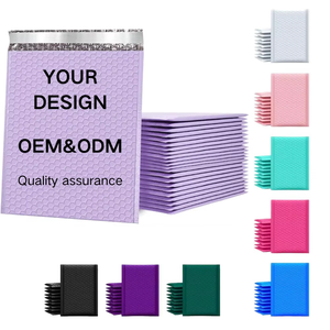 Bolsas de correo de polietileno reciclables Impresión de sobres de <span class=keywords><strong>paquete</strong></span> de envío acolchados grandes Correo de burbujas personalizado púrpura con logotipo impermeable - Product Image 1