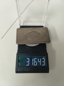 Venta caliente 80x45mm 1 ONZA TROY/OZ. Barra de búfalo de titanio puro 999/lingotes - Product Image 3