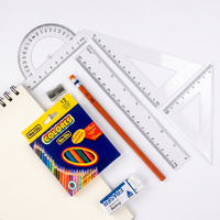 Kit de fournitures scolaires personnalisées en gros avec règle, gomme, taille-crayon et crayons de couleur – Fournitures OEM pour la rentrée des classes