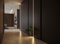 Solution d'éclairage LED murale minimaliste pour la décoration intérieure des chambres d'hôtel avec source lumineuse cachée YB3004-42